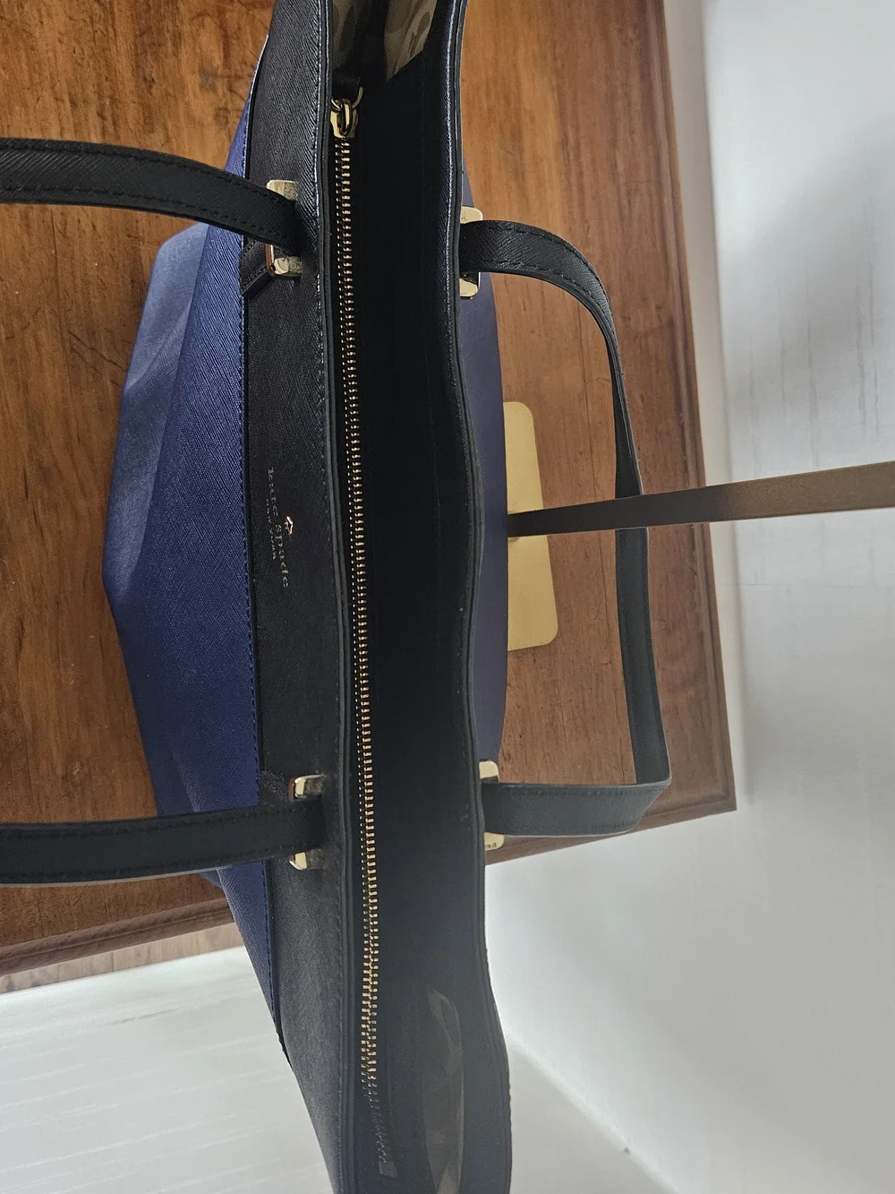 kate spade New York Navy and Black Small Harmony Colorblock Tote